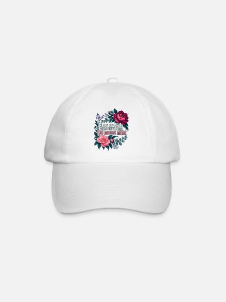 Pflanzenmama Geschenkidee Pfingstrosen Gärtnern - Baseballkappe - Weiß/Weiß