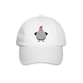 fat chick - Baseballkappe - Weiß/Weiß - Vorne