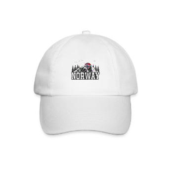 Norwegen - Baseballkappe - Weiß/Weiß - Vorne
