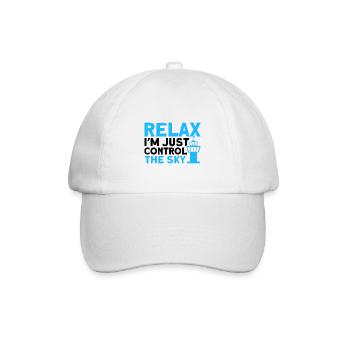 Luftverkehrskontrolle Fluglotse Flughafen Geschenk - Baseballkappe - Weiß/Weiß - Vorne