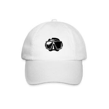 Tauchermaske für Taucher und den Tauchverein - Baseballkappe - Weiß/Weiß - Vorne