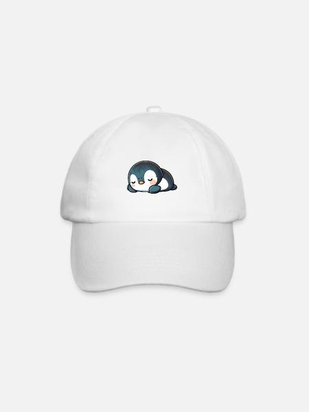 Pinguin Baby - Baseballkappe - Weiß/Weiß