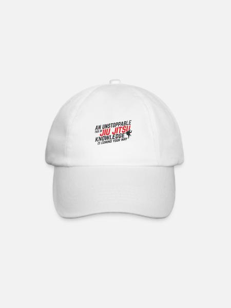 BJJ Jiu Jitsu - Baseballkappe - Weiß/Weiß