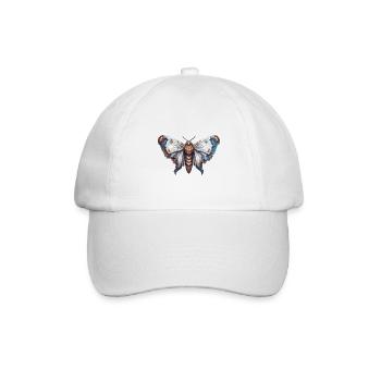 Motte / Tier / Insekt / Larve / Schädling - Baseballkappe - Weiß/Weiß - Vorne