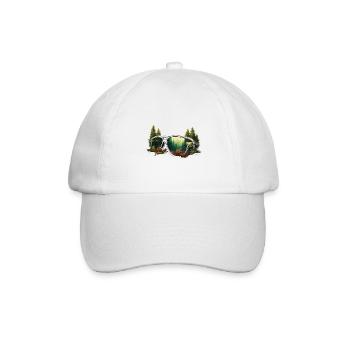 Sonnenbrille / Reflektion / Wald / Spiegelung - Baseballkappe - Weiß/Weiß - Vorne