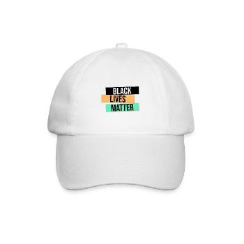 BLM Design Geschenk - Baseballkappe - Weiß/Weiß - Vorne
