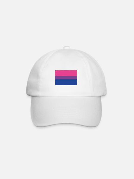Bisexual Flagge - Baseballkappe - Weiß/Weiß