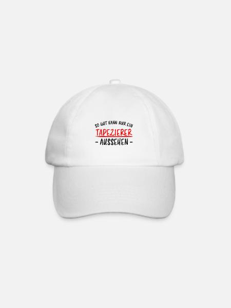 Tapezierer Lustiger Spruch Beruf Tapete Geschenk - Baseballkappe - Weiß/Weiß