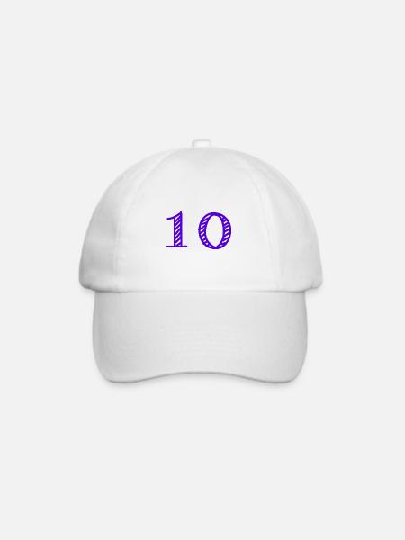 10 JAHRE. 10-JÄHRIGES JUBILÄUM. GEBURTSTAG 10 JAHRE. 10 - Baseballkappe - Weiß/Weiß