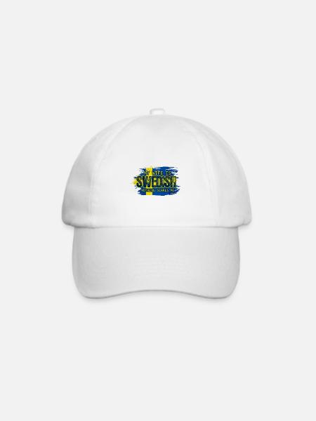 Schweden Ehemann Schwedisch - Baseballkappe - Weiß/Weiß