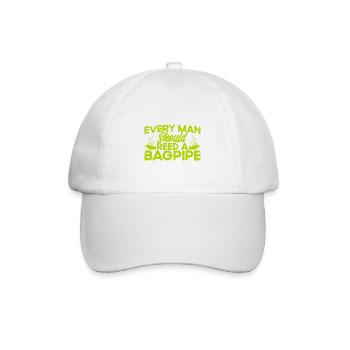 Dudelsack Dudelsackspieler Dudelsäcke Geschenk - Baseballkappe - Weiß/Weiß - Vorne