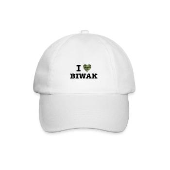 Biwak. Soldat. Gefecht. Bundeswehr. - Baseballkappe - Weiß/Weiß - Vorne