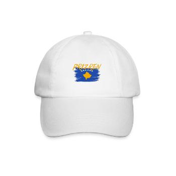 Prizren 04 Kosovo Albaner Design - Baseballkappe - Weiß/Weiß - Vorne