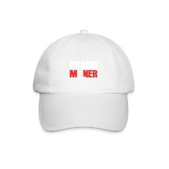 Stolzer Bergmann Hart arbeitende Person Gift - Baseballkappe - Weiß/Weiß - Vorne