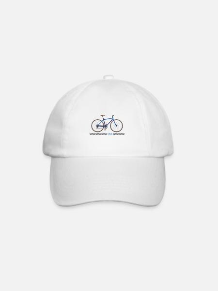 Fahrrad "ride" Radfahrer Fahrradtour sattelfest - Baseballkappe - Weiß/Weiß