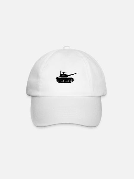Panzer - Baseballkappe - Weiß/Weiß