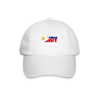 Pinoy und stolz Filipino Geschenk - Baseballkappe - Weiß/Weiß - Vorne