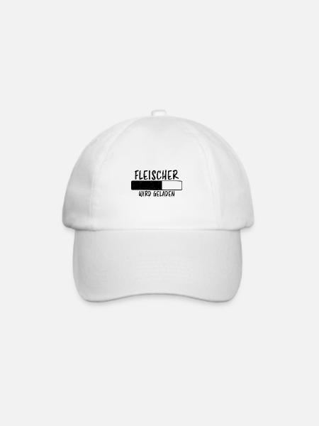 Fleischer Spruch Metzger Lustig Fleischer Geschenk - Baseballkappe - Weiß/Weiß