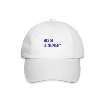 Was ist letzte Preis? - Baseballkappe - Weiß/Weiß - Vorne