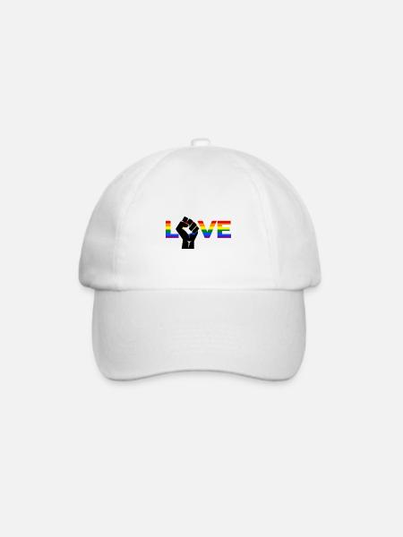 Liebe LGBT - Baseballkappe - Weiß/Weiß