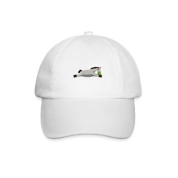 pferd schlapp platt burnout minimalistisch - Baseballkappe - Weiß/Weiß - Vorne
