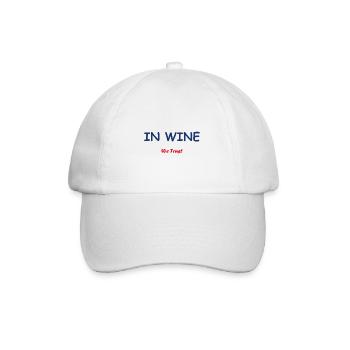 Auf Wein vertrauen wir - Baseballkappe - Weiß/Weiß - Vorne