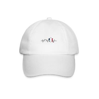 Franzosen Französisch Frankreich - Baseballkappe - Weiß/Weiß - Vorne