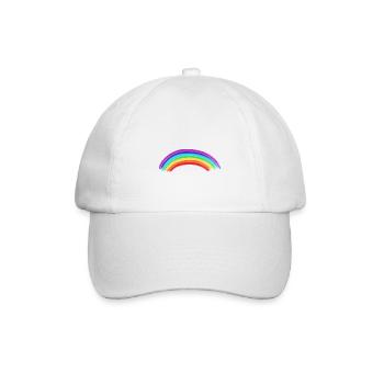 Regenbogen - Baseballkappe - Weiß/Weiß - Vorne