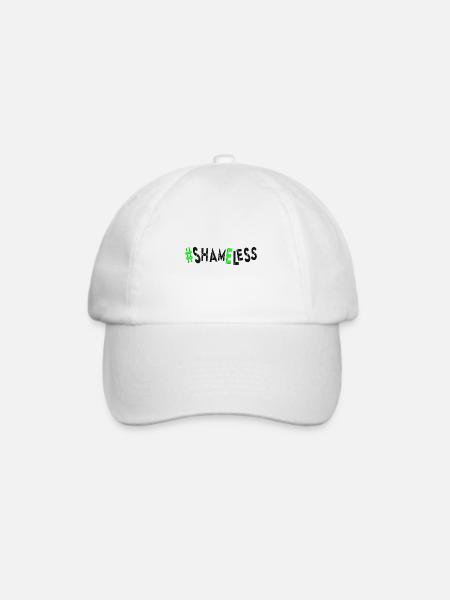 #shameless flagrant unabashed barefaced - Baseballkappe - Weiß/Weiß