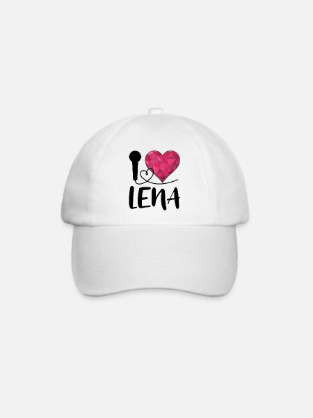 I Love Lena Ich liebe Lena - Baseballkappe - Weiß/Weiß