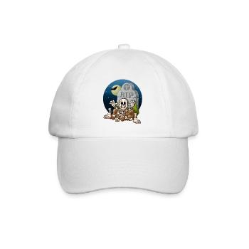 Cartoon Graveyard - Baseballkappe - Weiß/Weiß - Vorne