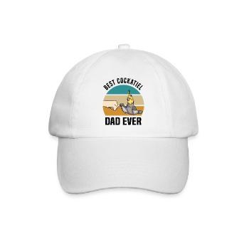 Nymphensittich - Baseballkappe - Weiß/Weiß - Vorne