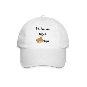 Babysprüche Babykleidung Kinderkleidung - Baseballkappe - Weiß/Weiß - Vorne