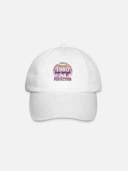 Original Dezember 1980 42. Geburtstag Geschenk - Baseballkappe - Weiß/Weiß