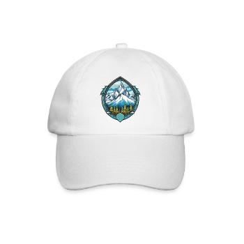Alpen Berge Symbol - Baseballkappe - Weiß/Weiß - Vorne