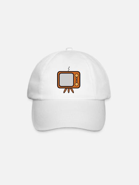 TV Vintage - Baseballkappe - Weiß/Weiß
