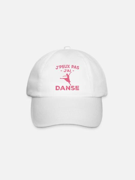 I Can't I Dance - Geschenk für Frauen - Baseballkappe - Weiß/Weiß