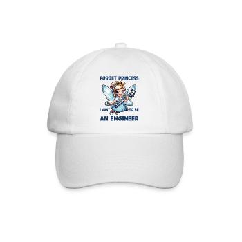 Vergiss Fee und Prinzessin - ich bin Ingenieur - Baseballkappe - Weiß/Weiß - Vorne