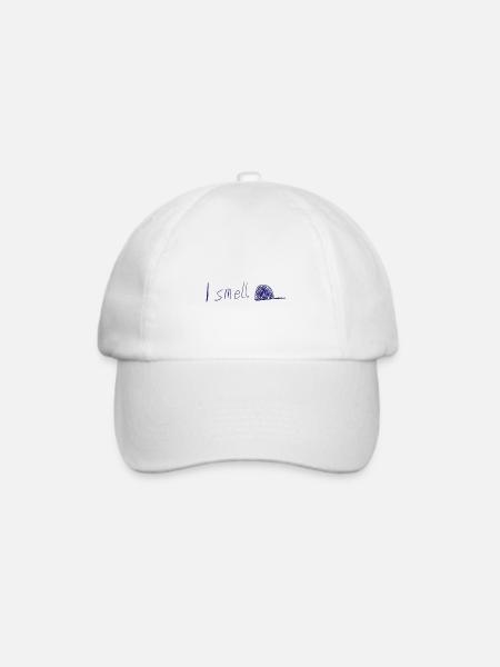 I smell cap shitty Design 14 - Baseballkappe - Weiß/Weiß