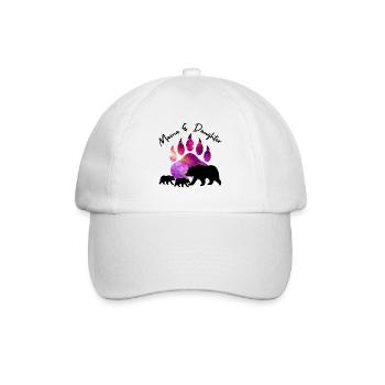 Mutter und Tochter Bär - Baseballkappe - Weiß/Weiß - Vorne