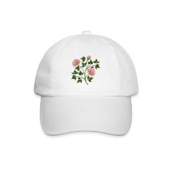 Bunte Blumen - Baseballkappe - Weiß/Weiß - Vorne