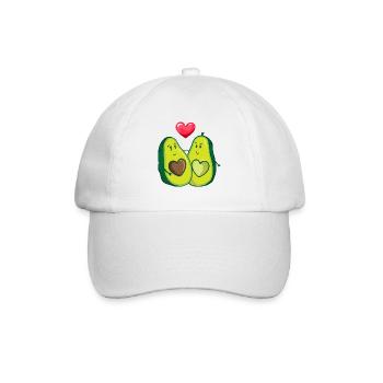 Verliebte Avocados - Liebe Avocado - Baseballkappe - Weiß/Weiß - Vorne