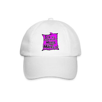 Ich bin bei meinen Mädels - Baseballkappe - Weiß/Weiß - Vorne