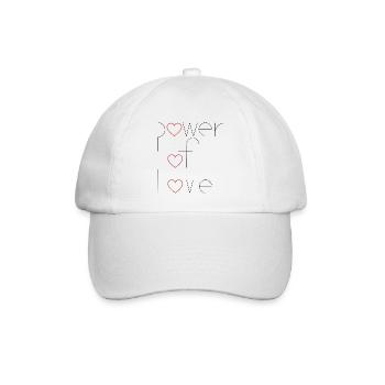 Power of Love - Baseballkappe - Weiß/Weiß - Vorne