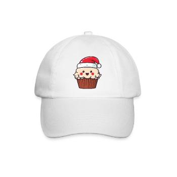 Muffin Kuchen Backen Weihnachten - Baseballkappe - Weiß/Weiß - Vorne