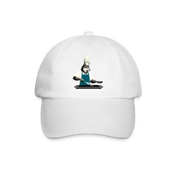 Grillmeister Wolf - Baseballkappe - Weiß/Weiß - Vorne