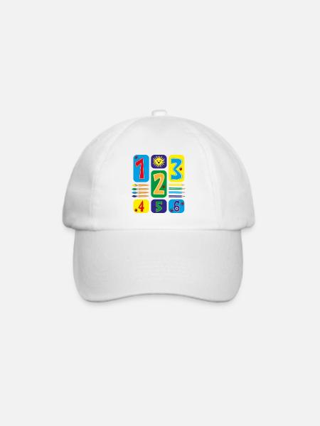 Tolle Zahlen für die Grundschulzeit. - Baseballkappe - Weiß/Weiß