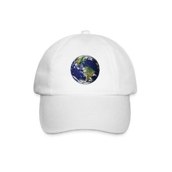 Planet Erde - Baseballkappe - Weiß/Weiß - Vorne