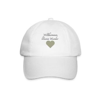 Willkommen kleines Wunder Aufdruck - Baseballkappe - Weiß/Weiß - Vorne
