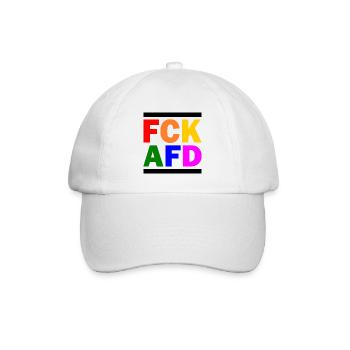 Fck afd - Baseballkappe - Weiß/Weiß - Vorne